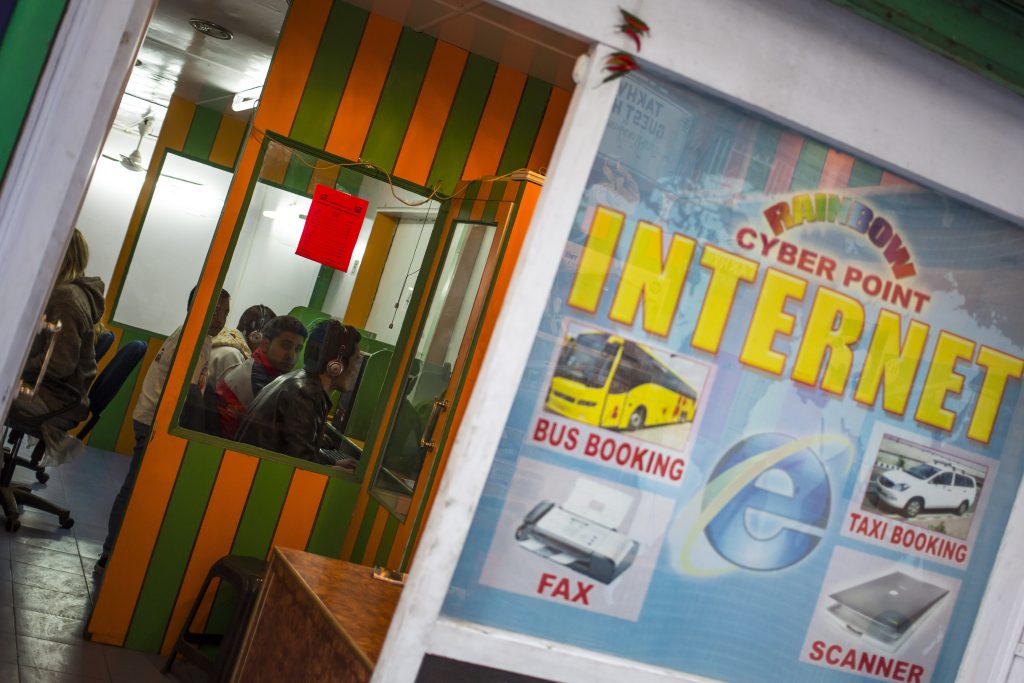 Internet cafe in India