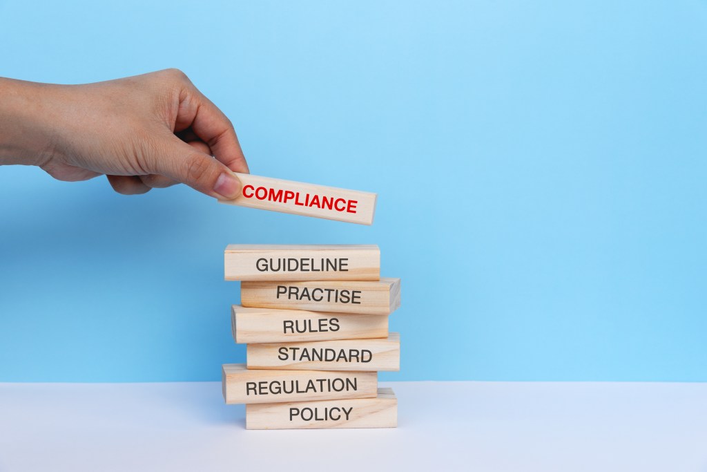 Building blocks with one labelled compliance at the top