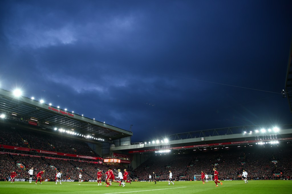LIverpool play Manchester United at Anfield