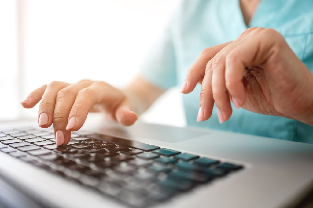 Hands on a keyboard
