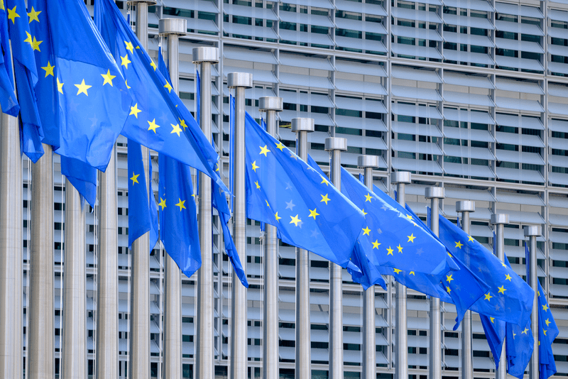 European Commission Building, Euro flags
