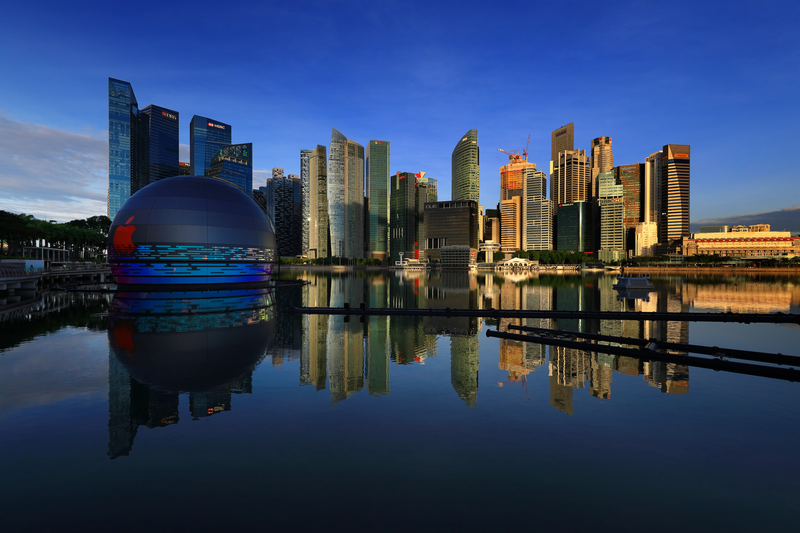 A general view of the Marina Bay Sands waterfront in Singapore.
