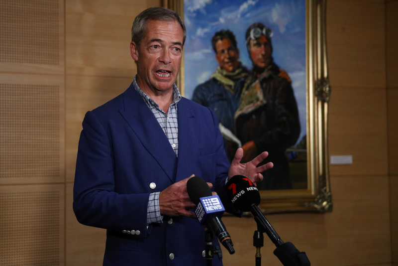 Nigel Farage addresses press conference