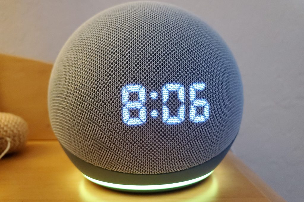 Image of an Amazon Echo Dot.