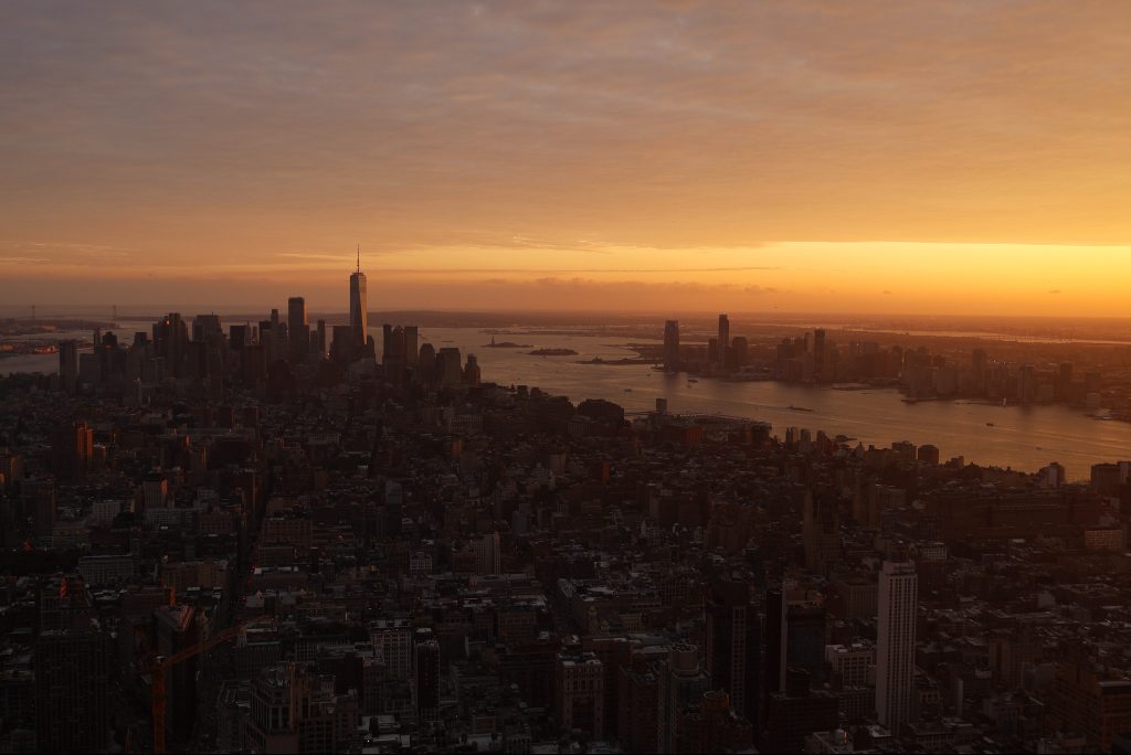 Sunset over New York City