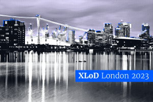 Montage of Canary Wharf, London.