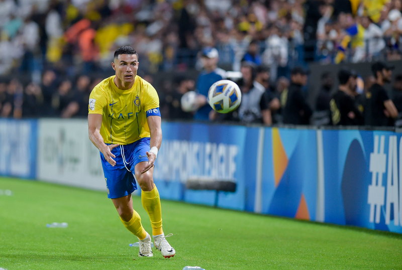 Ronaldo on pitch