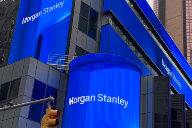 Morgan Stanley signage, NYC