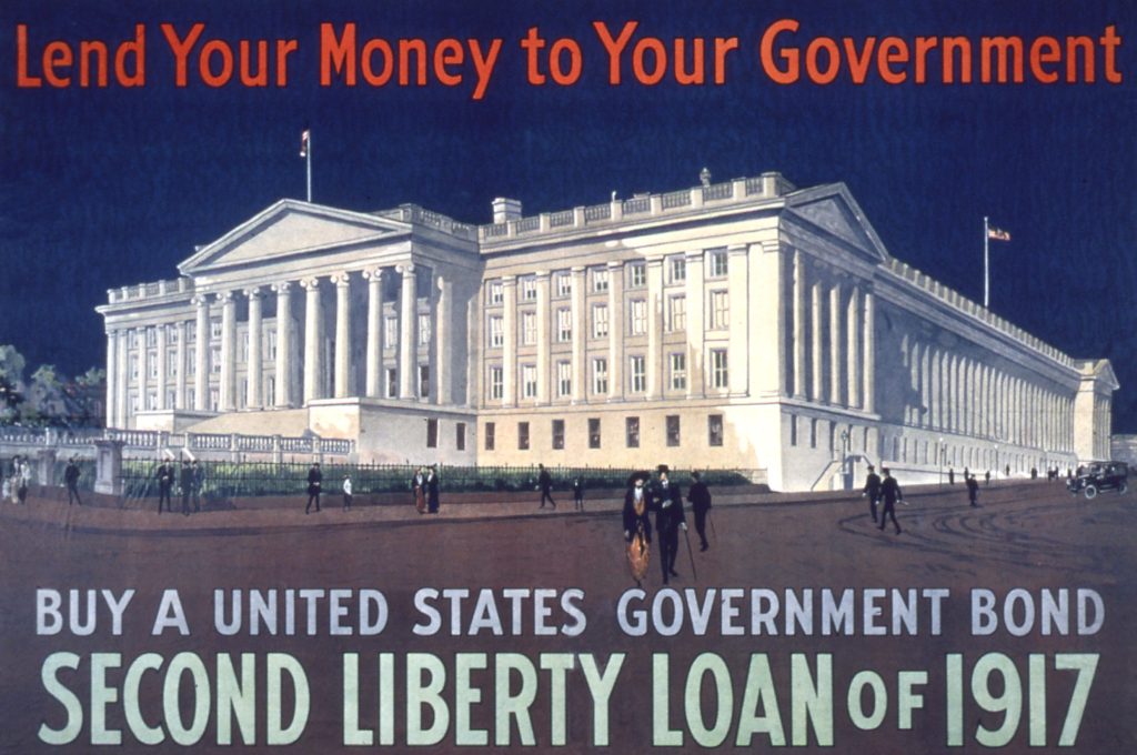 An image of an advertisement touting the purchase of US Treasury securities.