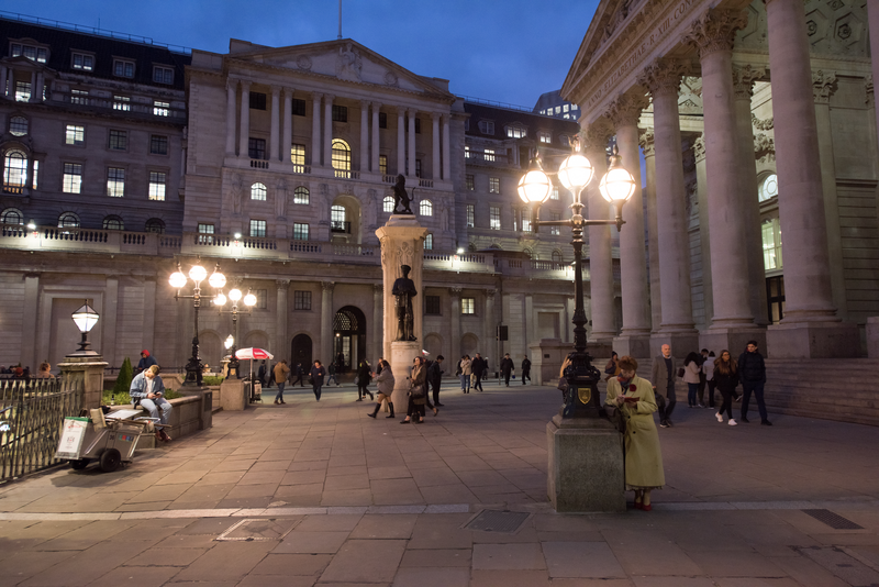 London Stock Exchange at night