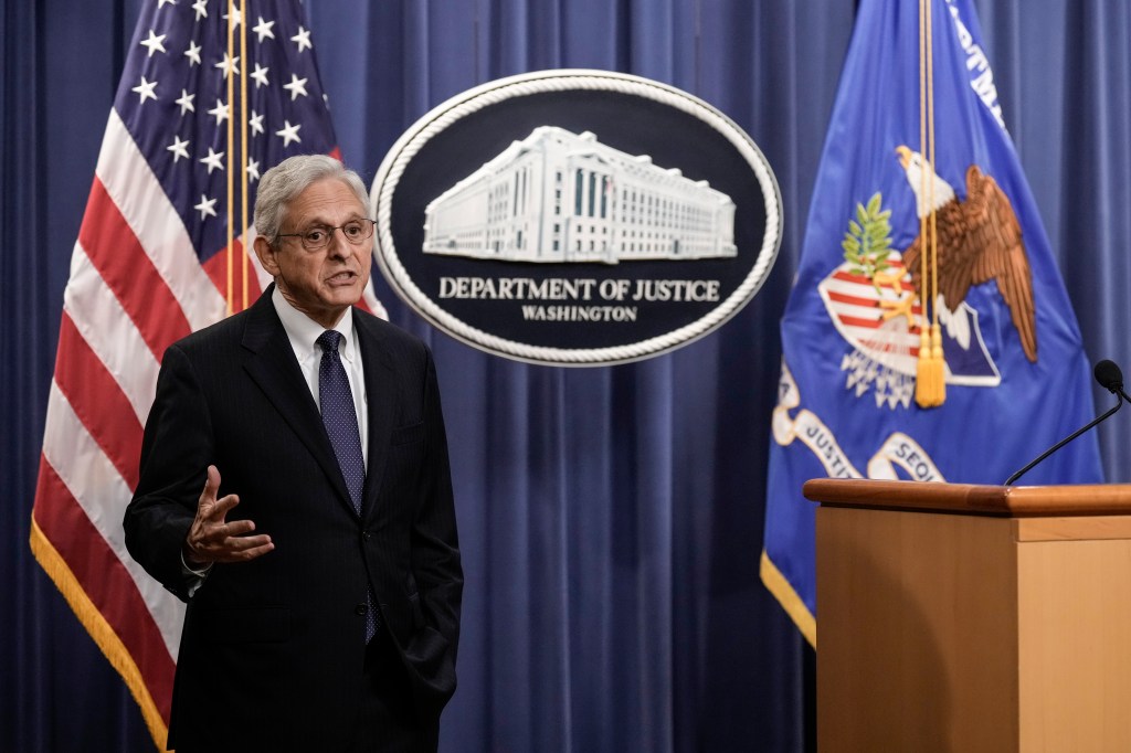 Image of US Attorney General Garland.