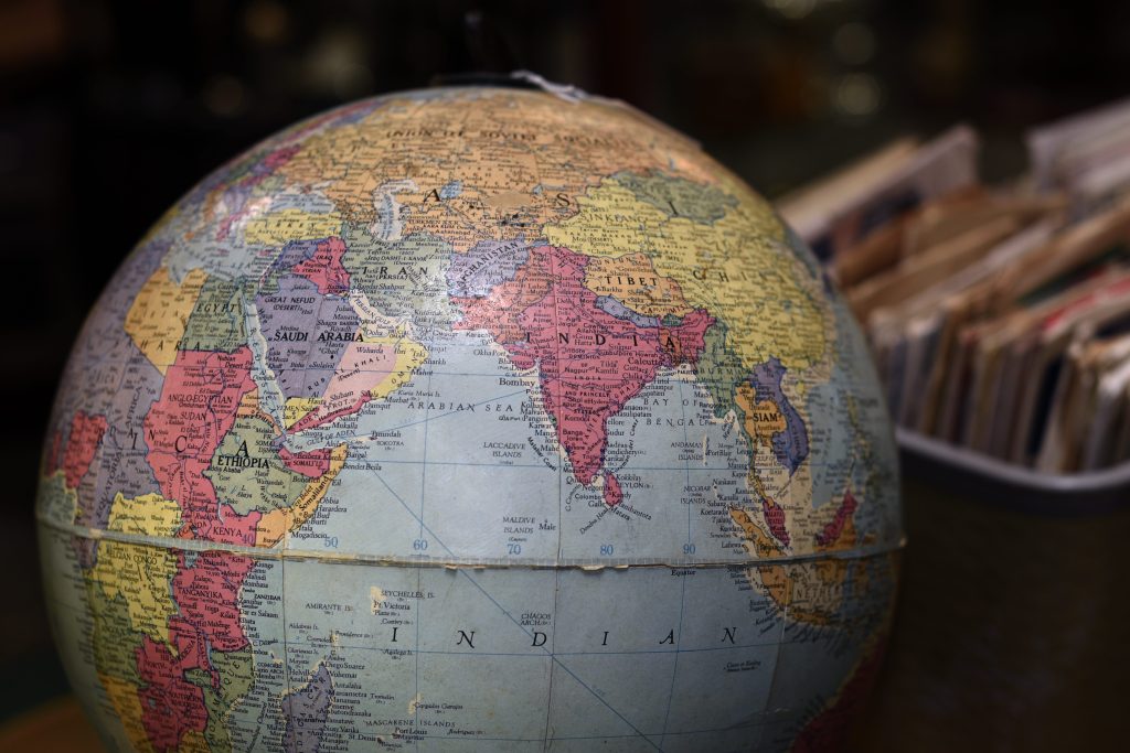 Image of a globe of the earth.