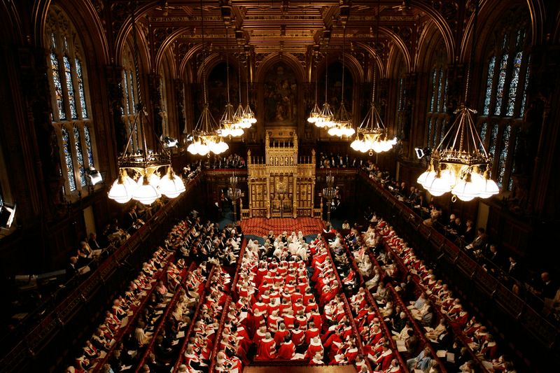 State Opening of Parliament in House of Lords, Houses of Parliament, London, England, United Kingdom