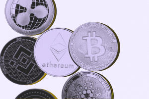 Montage of cryptocurrrencies