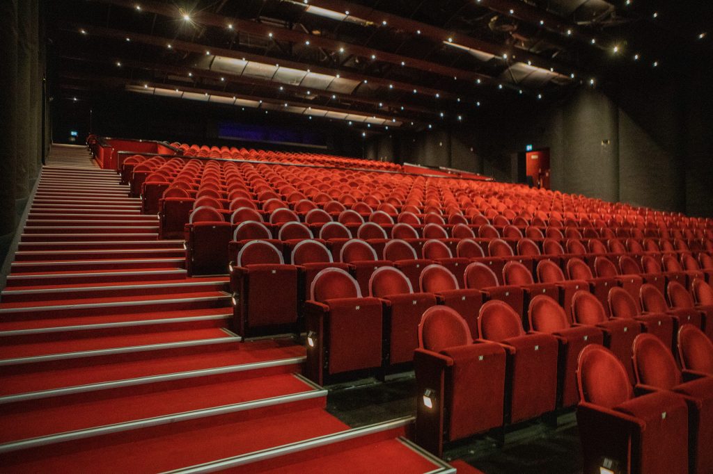 Empty cinema theatre seats