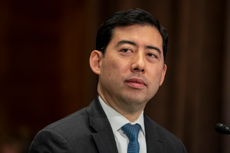 Mark Toshiro Uyeda testifies at the Senate Banking, Housing and Urban Affairs at the US Capitol on May 19, 2022 in Washington, DC.