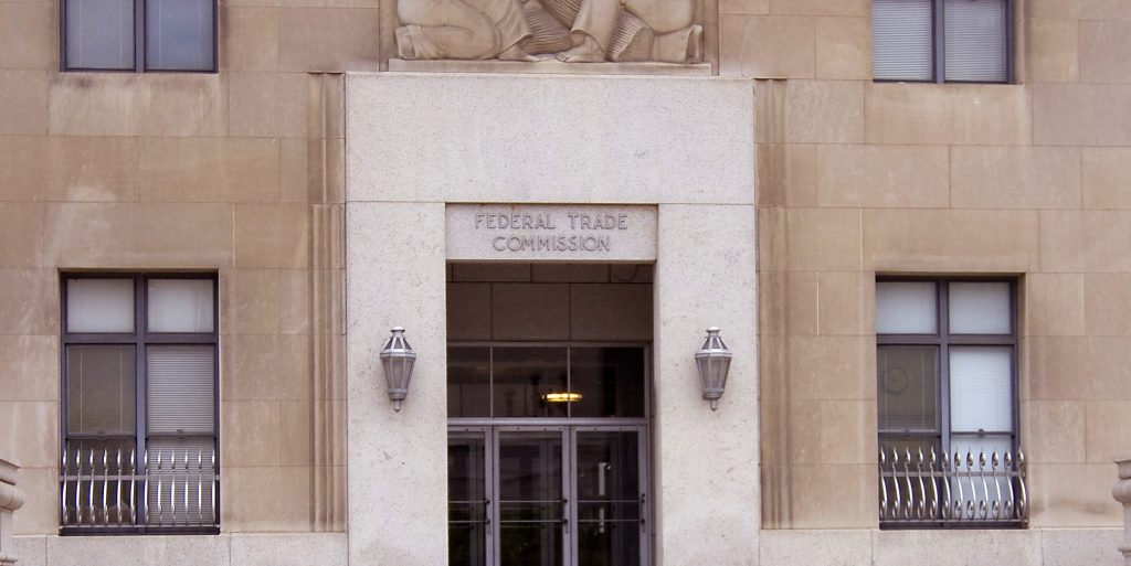 Image of the outside of the FTC building in Washington, DC.