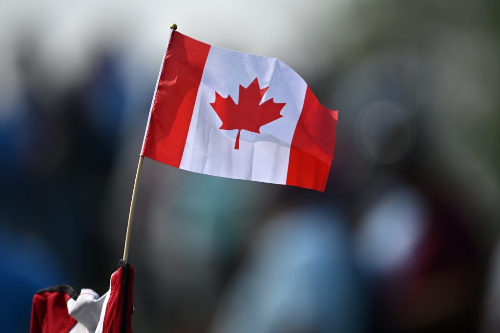 Image of a tiny Canada flag.