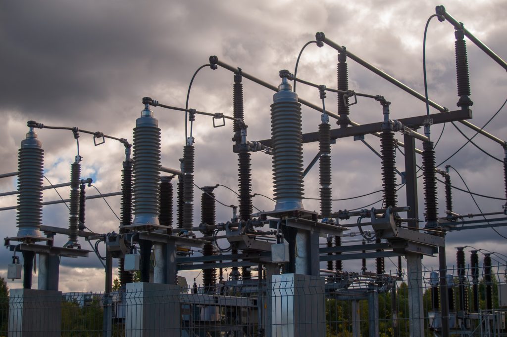 Tallinn. Astangu district. High-voltage transformer substation.