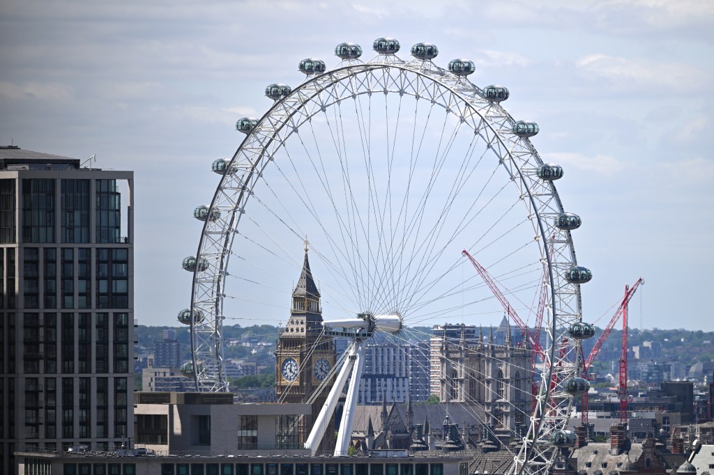 London Eye on City skyline