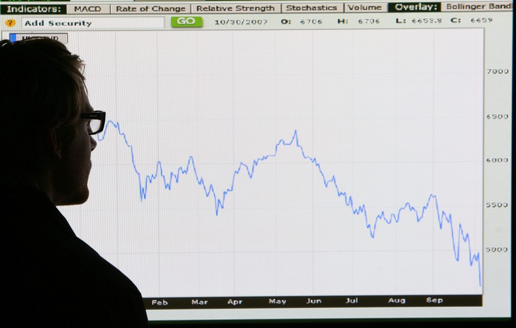 Image of a graph showing stock performance.